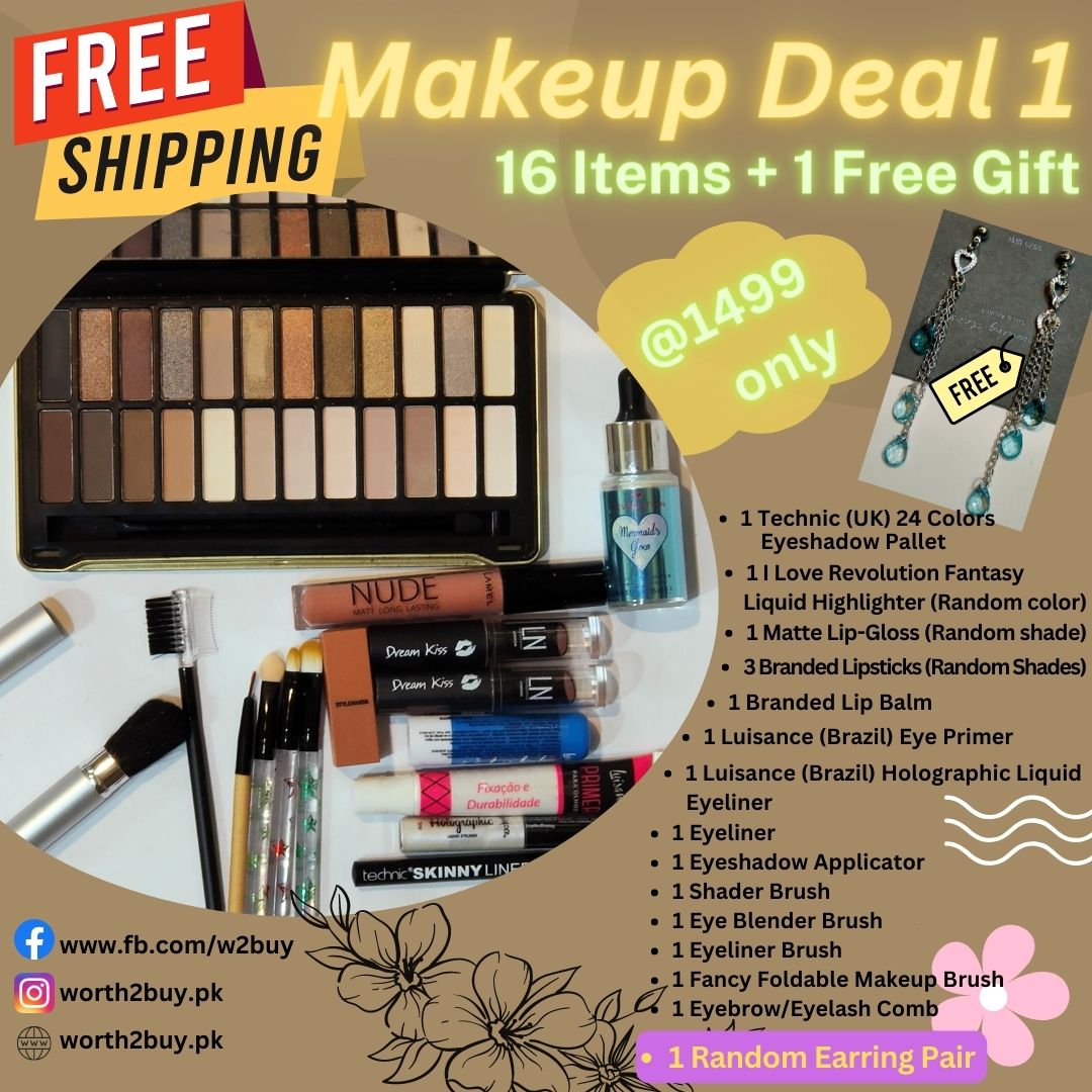 Makeup Deal 1 Pack Of 16 Branded Items