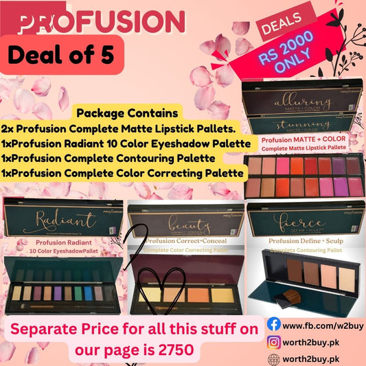 Profusion Deal2 (Pack of 5 essential Pallets) - Worth2Buy